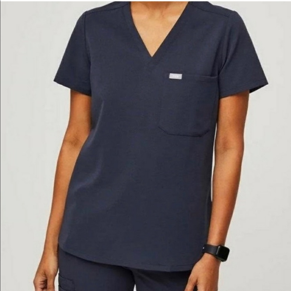 Figs Catarina Scrub Top Quiet Navy Small